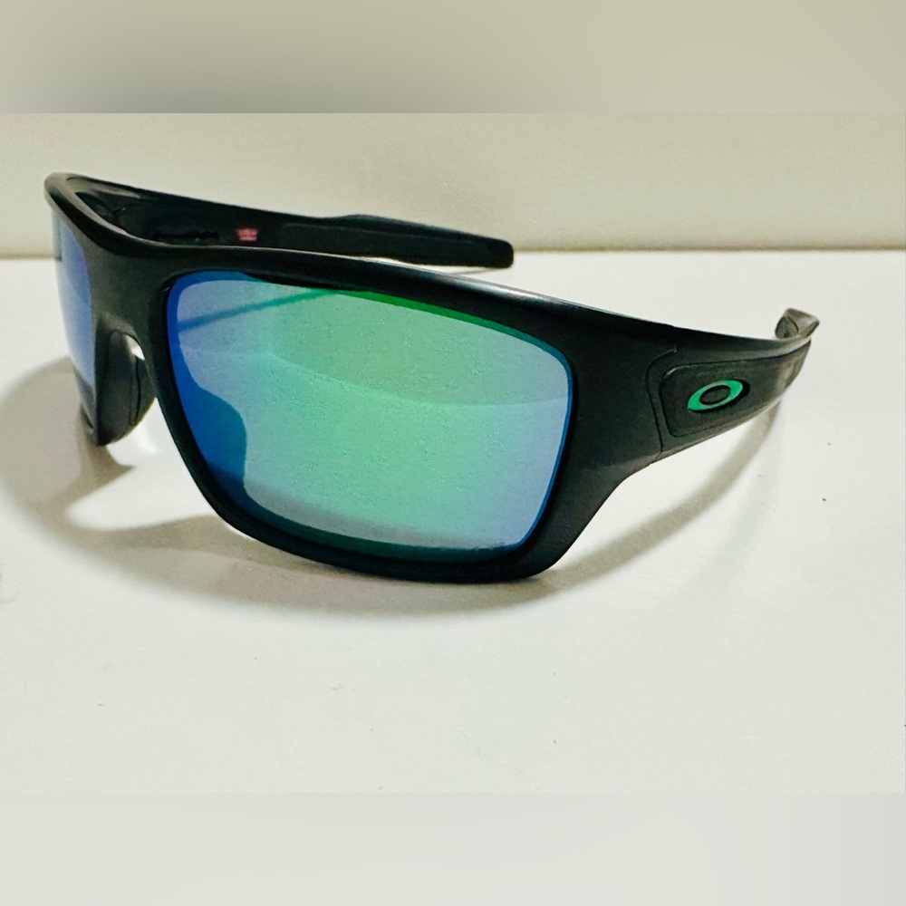 New Authentic Oakley Turbine Sunglasses Matte Black/Prizm Jade Polarized